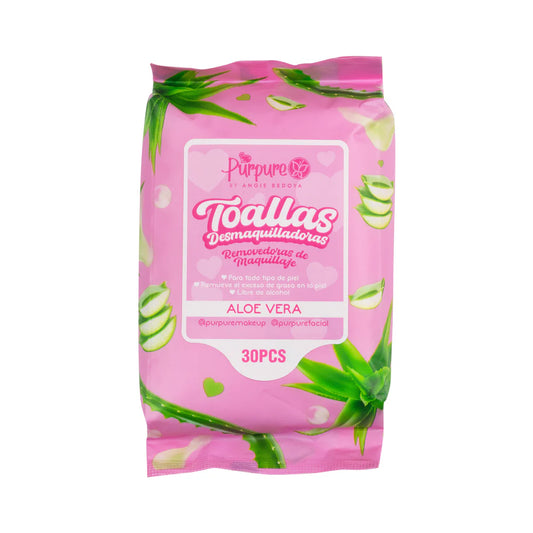 Pañitos Humedos desmaquillantes con Aloe Vera - Purpure